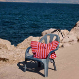 Jetzt im Löffelhase erhältlich: ROSE IN APRIL Einkaufstasche, Handtasche Damen, Tasche, Strandtasche, Shopper, Strandtasche, Damentasche  «streifen orchidee tomate», 34x50x62cm