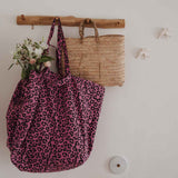 Jetzt im Löffelhase erhältlich: ROSE IN APRIL Einkaufstasche, Handtasche Damen, Tasche, Strandtasche, Shopper, Strandtasche, Damentasche  «leo orchidee», 34x50x62cm