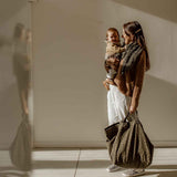 Jetzt im Löffelhase erhältlich: ROSE IN APRIL Einkaufstasche, Handtasche Damen, Tasche, Strandtasche, Shopper, Strandtasche, Damentasche  «leo olive», 34x50x62cm