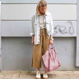 Jetzt im Löffelhase erhältlich: ROSE IN APRIL Einkaufstasche, Handtasche Damen, Tasche, Strandtasche, Shopper, Strandtasche, Damentasche  «leo erdbeere», 34x50x62cm