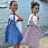 Jetzt im Löffelhase erhältlich: ROSE IN APRIL Einkaufstasche, Handtasche Damen, Tasche, Strandtasche, Shopper, Strandtasche, Damentasche  «leo rosa», 34x50x62cm