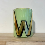 Jetzt im Löffelhase erhältlich: Deko-Glas mit Buchstabe | W