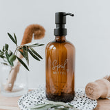 Jetzt im Löffelhase erhältlich: EULENSCHNITT Seifenspender «Spülmittel» | Braun