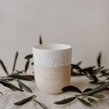 Jetzt im Löffelhase erhältlich: EULENSCHNITT Becher «Schwester» | Steingut