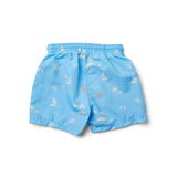 Dank dem Kordelzug in der Taille passt sich die Badehose der Grösse deines Kindes perfekt an.