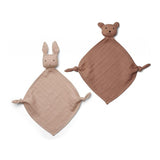 Jetzt im Löffelhase erhältlich: LIEWOOD Schmusetuch «Yoko» | Hase und Bär 2er Pack Rose
