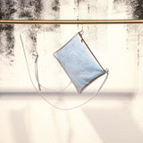 Jetzt beim Löffelhasen: PAPOUTSI Lederclutch «Cosmo» | Metallic Silber