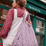 Jetzt im Löffelhase erhältlich: ROSE IN APRIL Einkaufstasche, Handtasche Damen, Tasche, Strandtasche, Shopper, Strandtasche, Damentasche  «leo rosa», 34x50x62cm