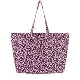 Jetzt im Löffelhase erhältlich: ROSE IN APRIL Einkaufstasche, Handtasche Damen, Tasche, Strandtasche, Shopper, Strandtasche, Damentasche  «leo rosa», 34x50x62cm