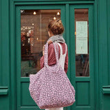 Jetzt im Löffelhase erhältlich: ROSE IN APRIL Einkaufstasche, Handtasche Damen, Tasche, Strandtasche, Shopper, Strandtasche, Damentasche  «leo rosa», 34x50x62cm