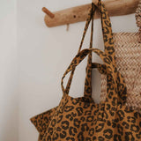 Jetzt im Löffelhase erhältlich: ROSE IN APRIL Einkaufstasche, Handtasche Damen, Tasche, Strandtasche, Shopper, Strandtasche, Damentasche  «leo caramel», 34x50x62cm