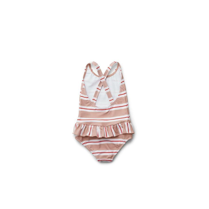 Jetzt im Löffelhase erhältlich: LIEWOOD Badeanzug «Amara» | Streifen Rose
