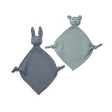 Jetzt im Löffelhase erhältlich: LIEWOOD Schmusetuch «Yoko» | Hase und Bär 2er Pack Blau